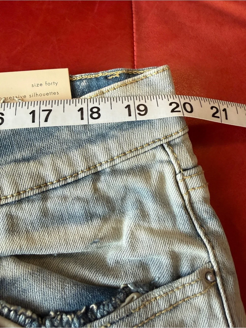 MNML Light Wash Distressed Men's Jeans - Casual Ripped Slim Fit size 40